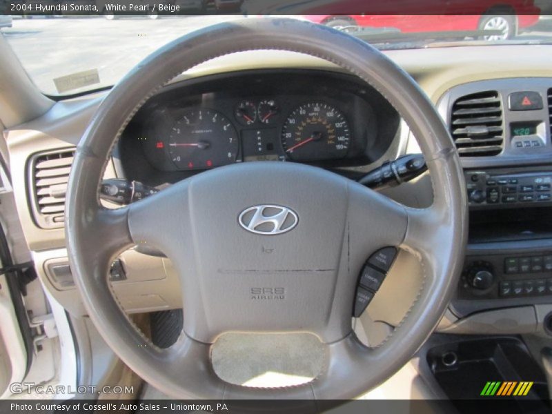 White Pearl / Beige 2004 Hyundai Sonata