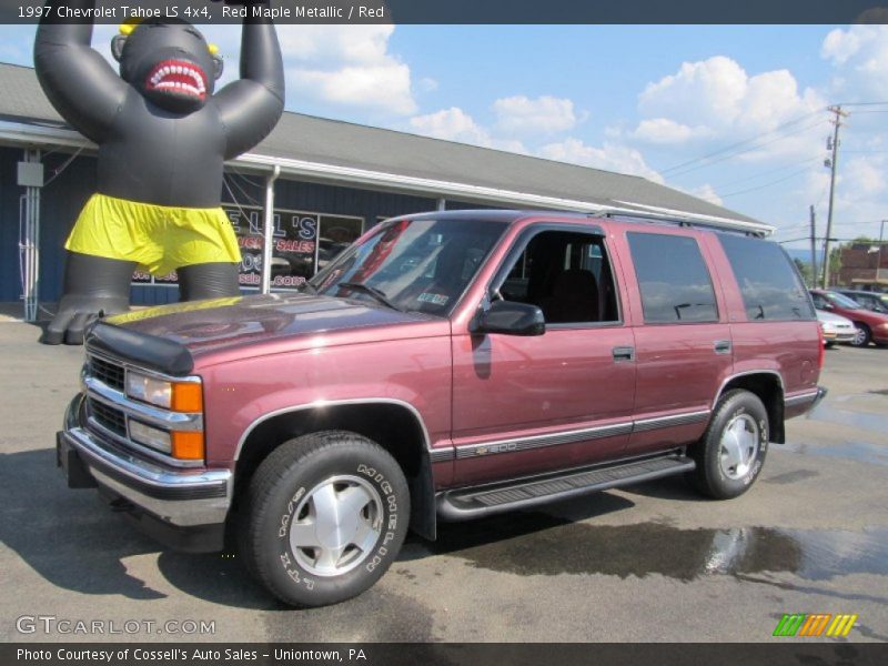 Red Maple Metallic / Red 1997 Chevrolet Tahoe LS 4x4