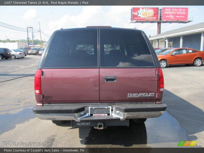 Red Maple Metallic / Red 1997 Chevrolet Tahoe LS 4x4