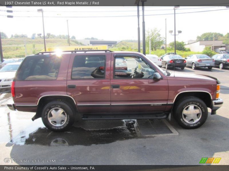 Red Maple Metallic / Red 1997 Chevrolet Tahoe LS 4x4