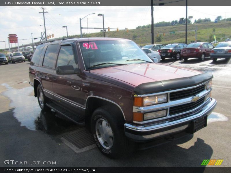Red Maple Metallic / Red 1997 Chevrolet Tahoe LS 4x4