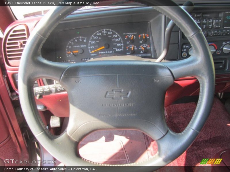 Red Maple Metallic / Red 1997 Chevrolet Tahoe LS 4x4