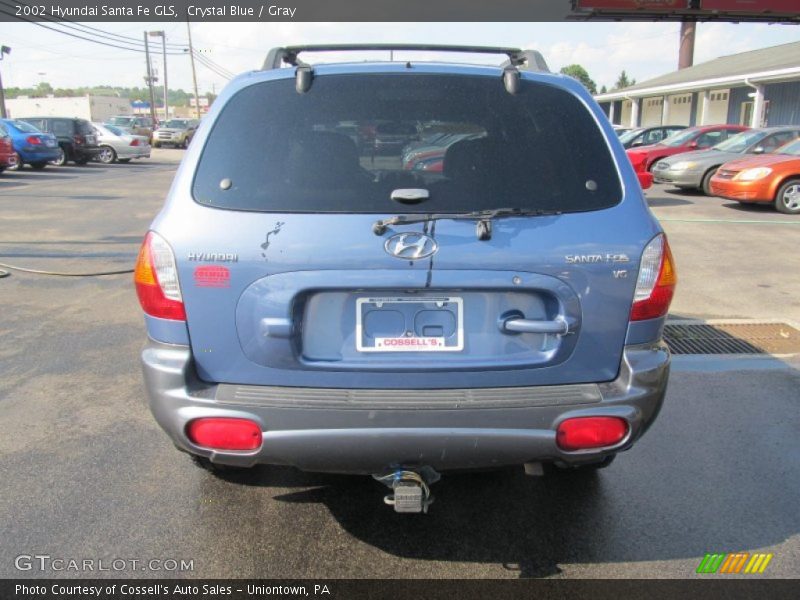 Crystal Blue / Gray 2002 Hyundai Santa Fe GLS