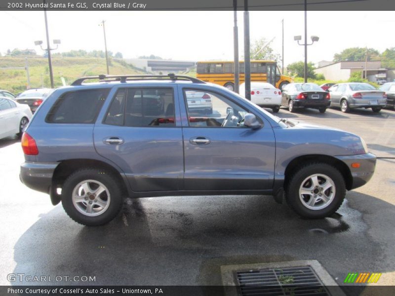 Crystal Blue / Gray 2002 Hyundai Santa Fe GLS