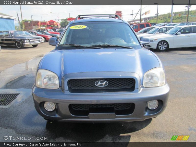 Crystal Blue / Gray 2002 Hyundai Santa Fe GLS
