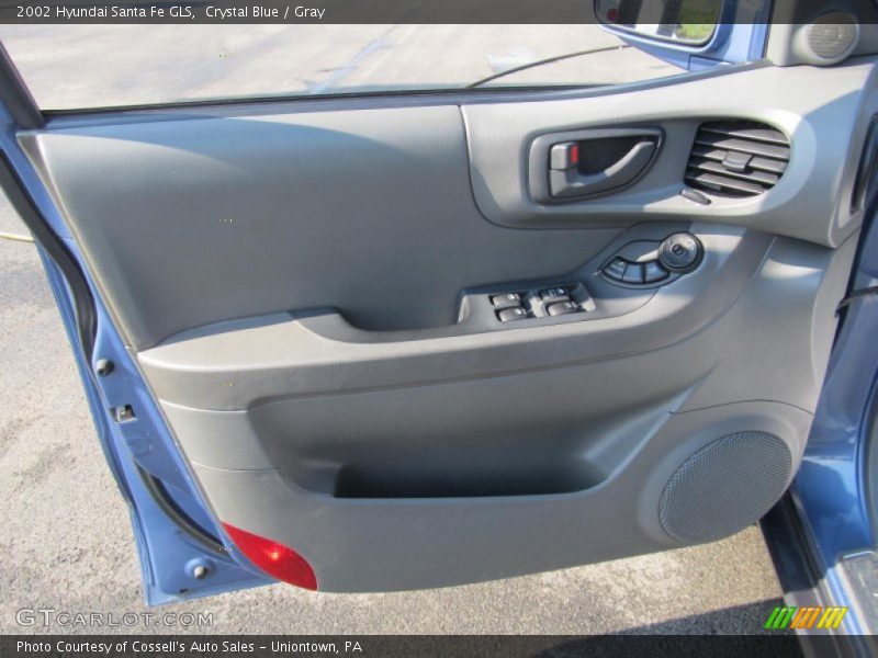 Crystal Blue / Gray 2002 Hyundai Santa Fe GLS