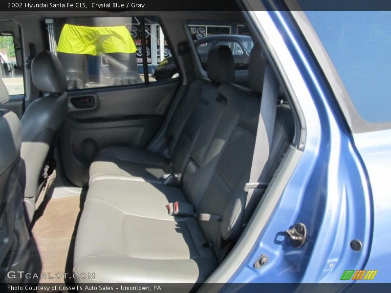 Crystal Blue / Gray 2002 Hyundai Santa Fe GLS