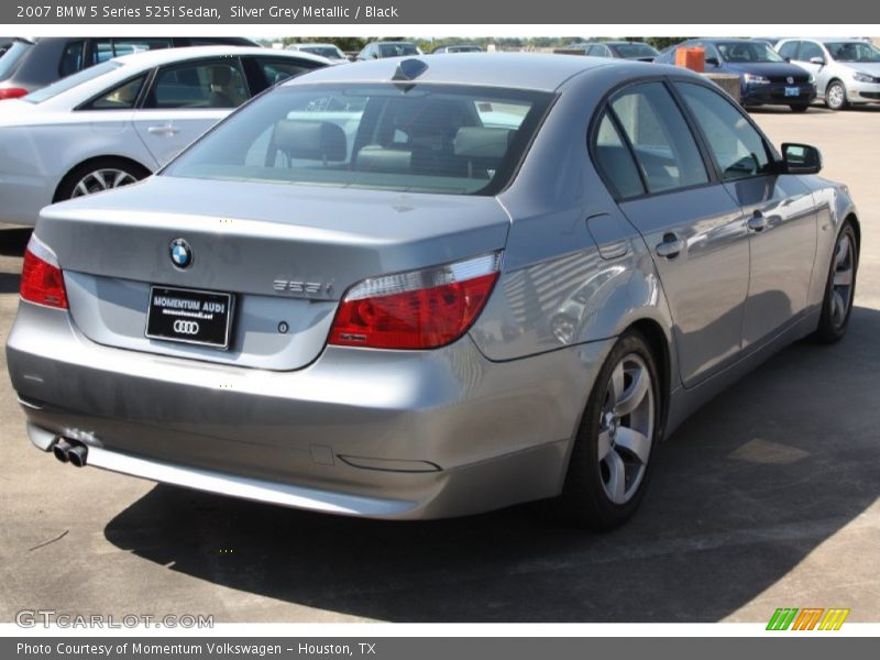 Silver Grey Metallic / Black 2007 BMW 5 Series 525i Sedan