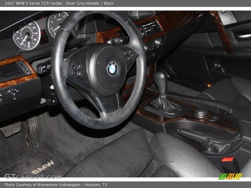 Silver Grey Metallic / Black 2007 BMW 5 Series 525i Sedan