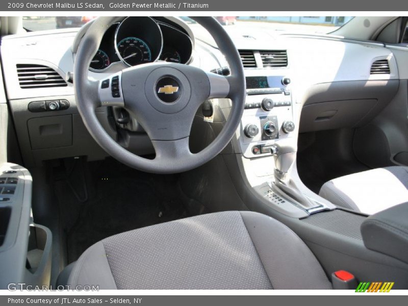 Golden Pewter Metallic / Titanium 2009 Chevrolet Malibu LS Sedan