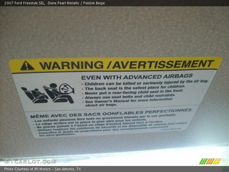 Dune Pearl Metallic / Pebble Beige 2007 Ford Freestyle SEL