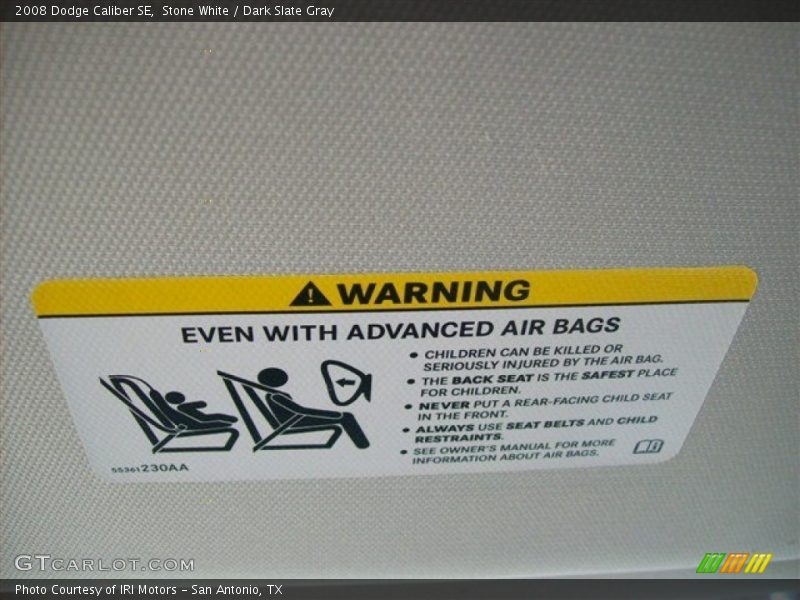 Stone White / Dark Slate Gray 2008 Dodge Caliber SE
