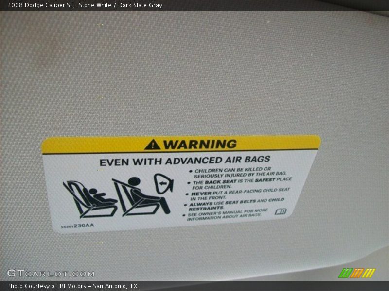 Stone White / Dark Slate Gray 2008 Dodge Caliber SE