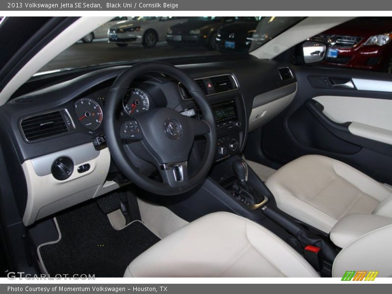 Black Uni / Cornsilk Beige 2013 Volkswagen Jetta SE Sedan