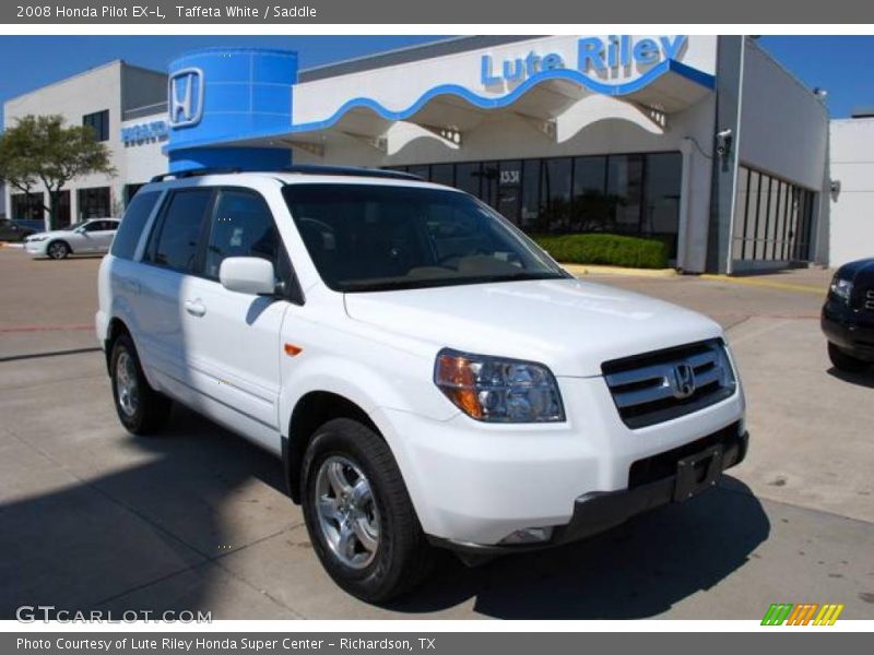 Taffeta White / Saddle 2008 Honda Pilot EX-L