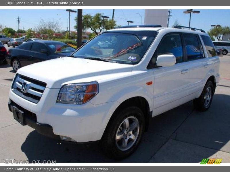 Taffeta White / Saddle 2008 Honda Pilot EX-L