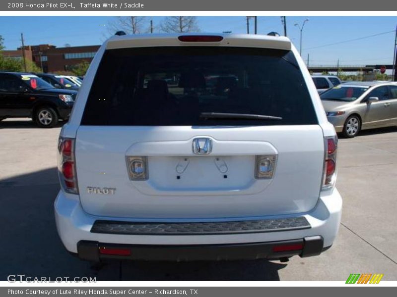 Taffeta White / Saddle 2008 Honda Pilot EX-L