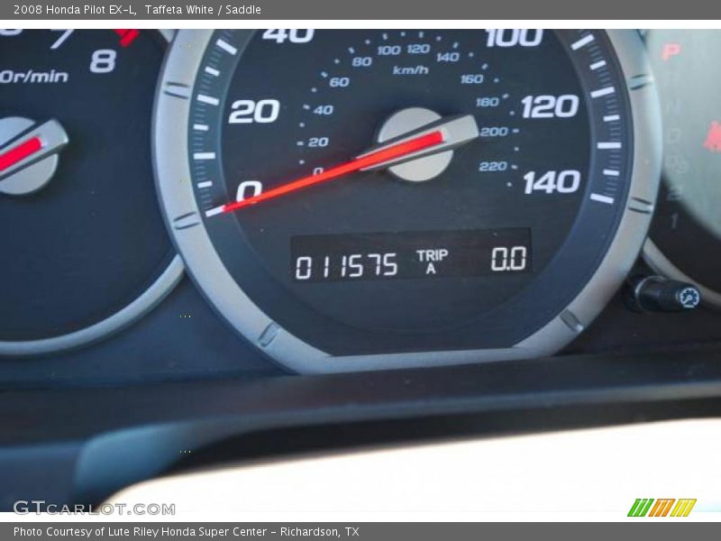 Taffeta White / Saddle 2008 Honda Pilot EX-L