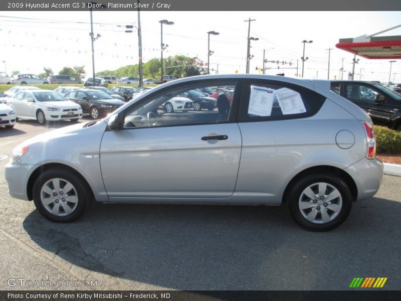 Platinum Silver / Gray 2009 Hyundai Accent GS 3 Door