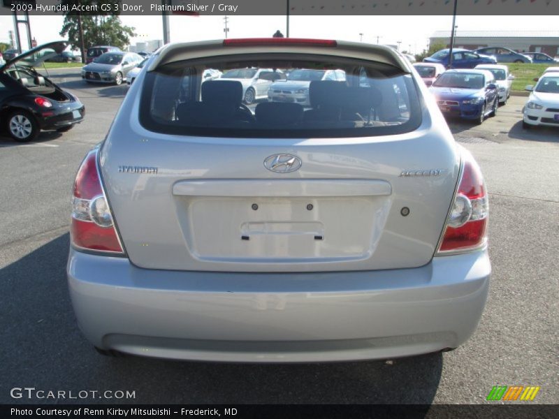 Platinum Silver / Gray 2009 Hyundai Accent GS 3 Door
