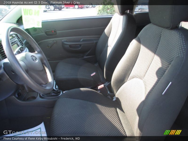 Platinum Silver / Gray 2009 Hyundai Accent GS 3 Door