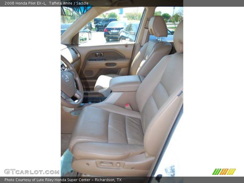 Taffeta White / Saddle 2008 Honda Pilot EX-L