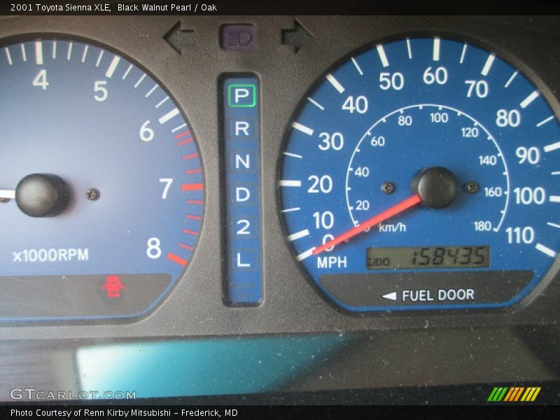 Black Walnut Pearl / Oak 2001 Toyota Sienna XLE