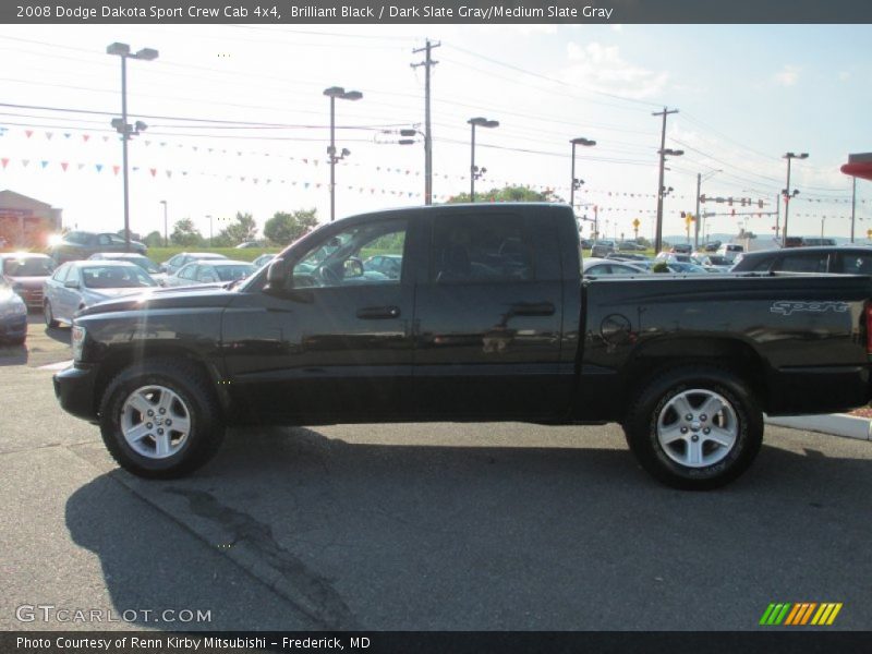 Brilliant Black / Dark Slate Gray/Medium Slate Gray 2008 Dodge Dakota Sport Crew Cab 4x4