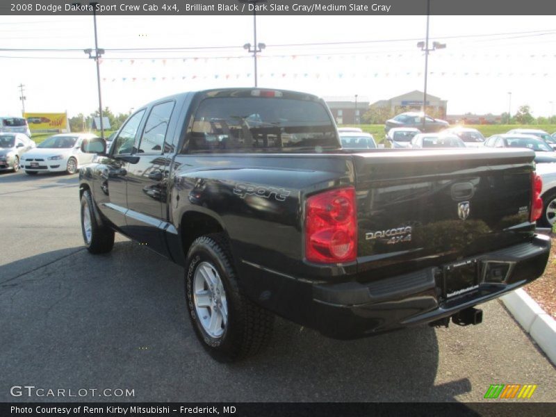 Brilliant Black / Dark Slate Gray/Medium Slate Gray 2008 Dodge Dakota Sport Crew Cab 4x4