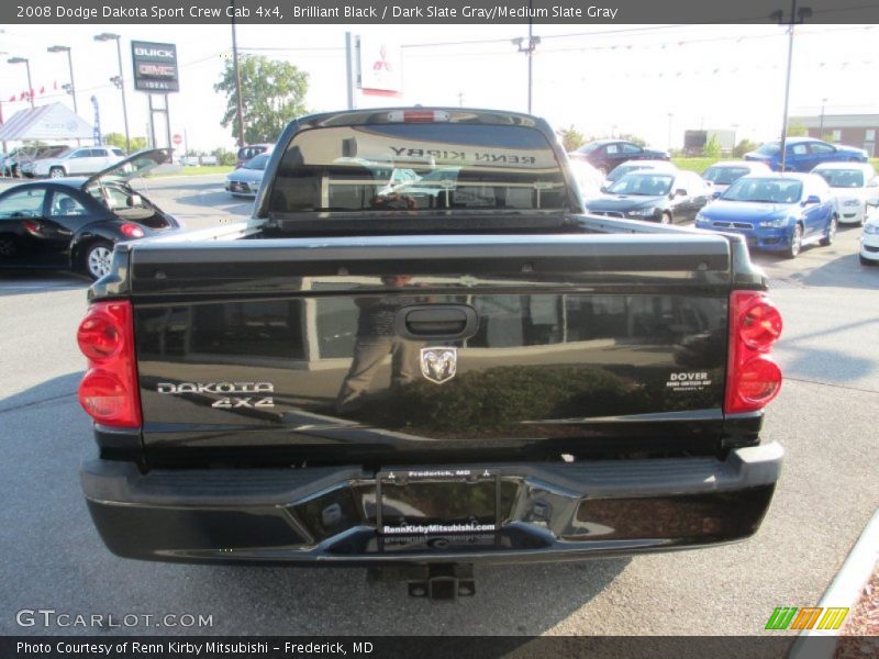 Brilliant Black / Dark Slate Gray/Medium Slate Gray 2008 Dodge Dakota Sport Crew Cab 4x4