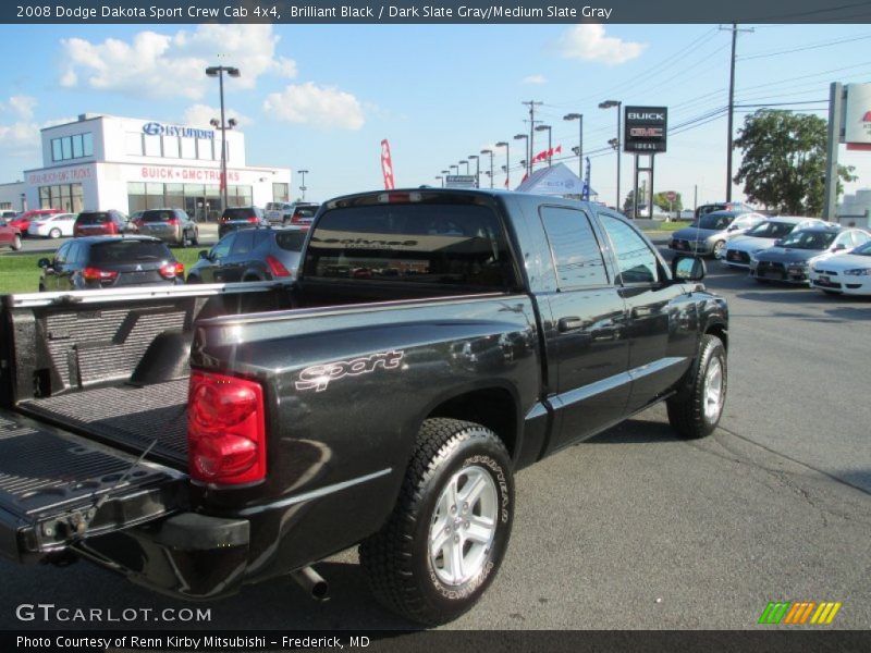 Brilliant Black / Dark Slate Gray/Medium Slate Gray 2008 Dodge Dakota Sport Crew Cab 4x4