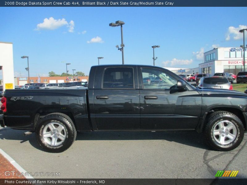 Brilliant Black / Dark Slate Gray/Medium Slate Gray 2008 Dodge Dakota Sport Crew Cab 4x4