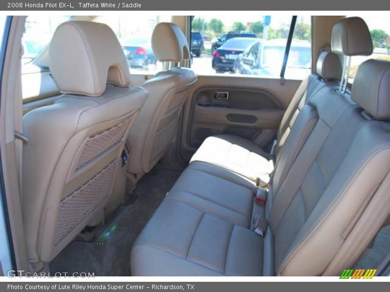 Taffeta White / Saddle 2008 Honda Pilot EX-L