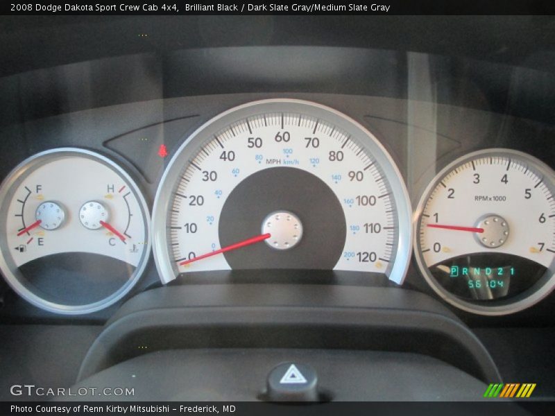 Brilliant Black / Dark Slate Gray/Medium Slate Gray 2008 Dodge Dakota Sport Crew Cab 4x4