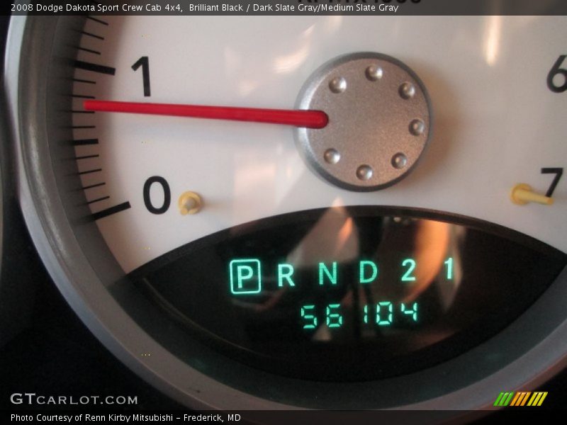 Brilliant Black / Dark Slate Gray/Medium Slate Gray 2008 Dodge Dakota Sport Crew Cab 4x4