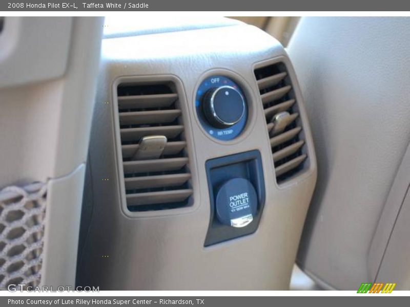 Taffeta White / Saddle 2008 Honda Pilot EX-L