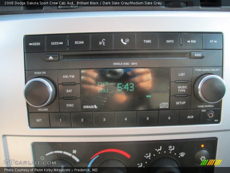 Brilliant Black / Dark Slate Gray/Medium Slate Gray 2008 Dodge Dakota Sport Crew Cab 4x4
