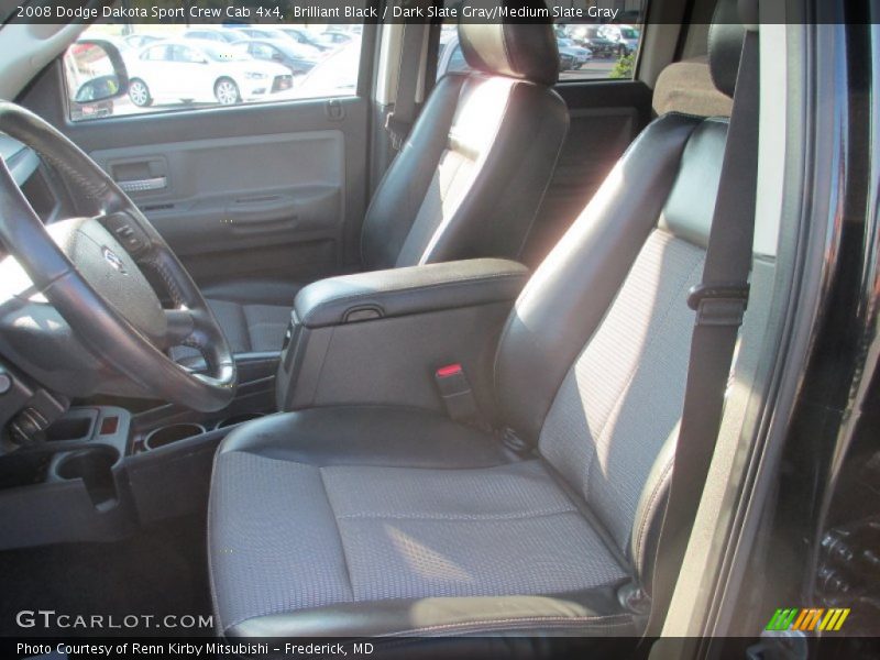 Brilliant Black / Dark Slate Gray/Medium Slate Gray 2008 Dodge Dakota Sport Crew Cab 4x4