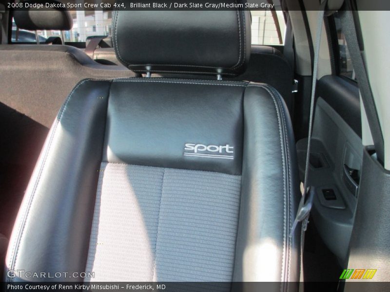Brilliant Black / Dark Slate Gray/Medium Slate Gray 2008 Dodge Dakota Sport Crew Cab 4x4