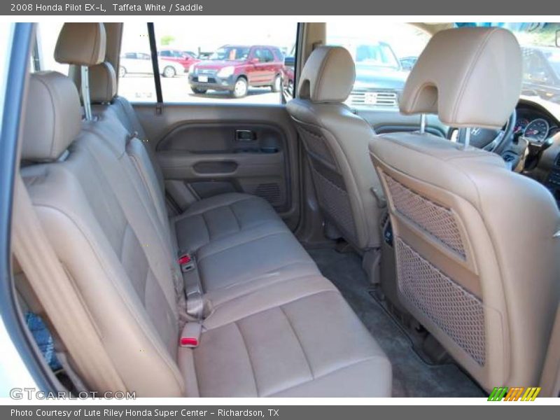 Taffeta White / Saddle 2008 Honda Pilot EX-L
