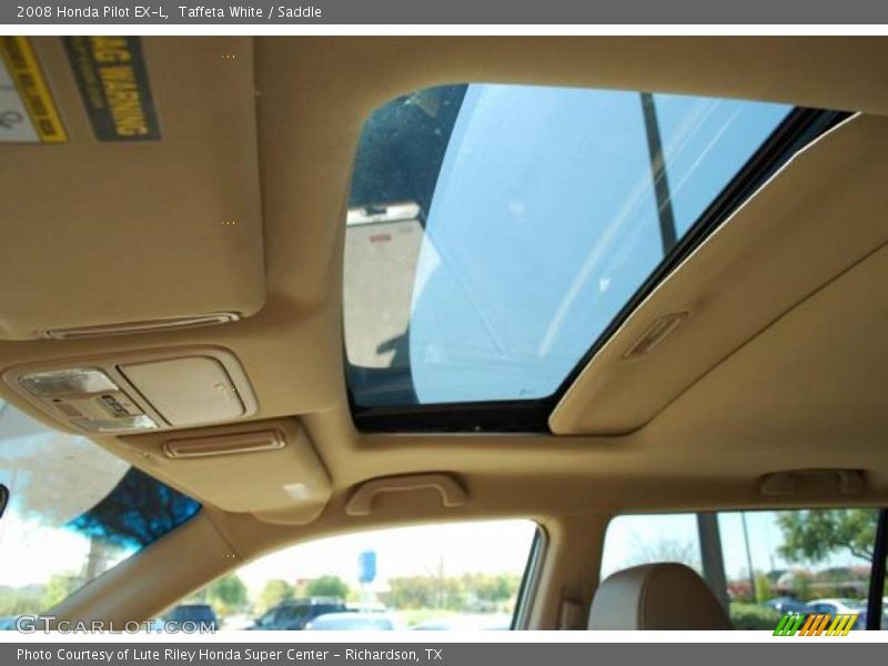 Taffeta White / Saddle 2008 Honda Pilot EX-L