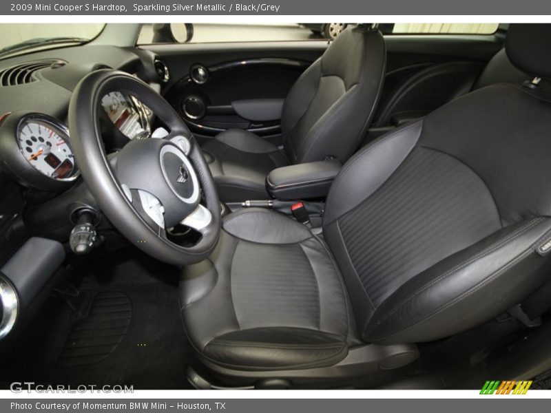 Sparkling Silver Metallic / Black/Grey 2009 Mini Cooper S Hardtop
