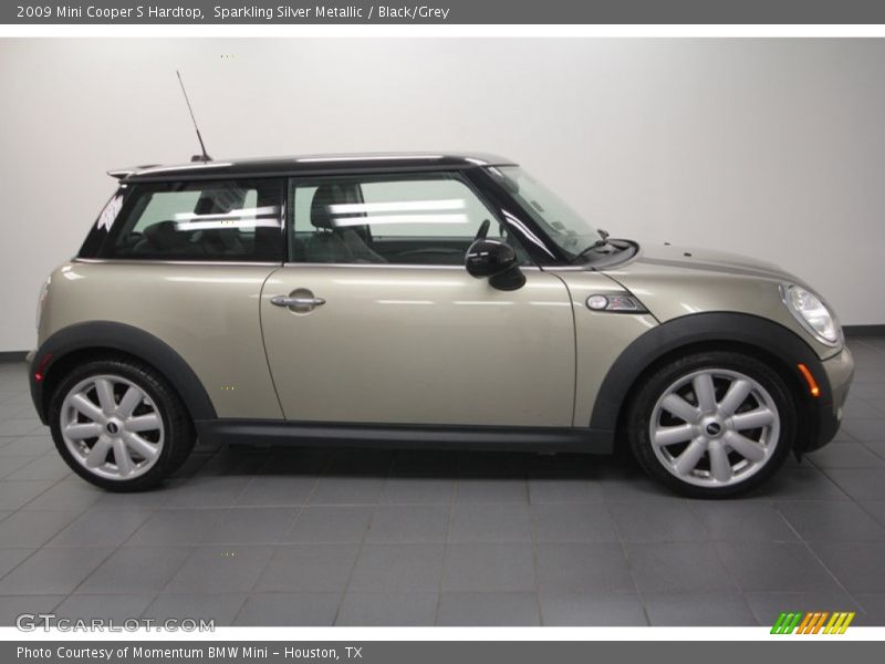 Sparkling Silver Metallic / Black/Grey 2009 Mini Cooper S Hardtop