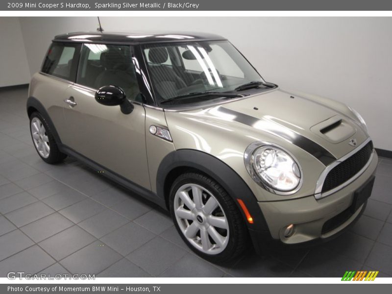 Sparkling Silver Metallic / Black/Grey 2009 Mini Cooper S Hardtop
