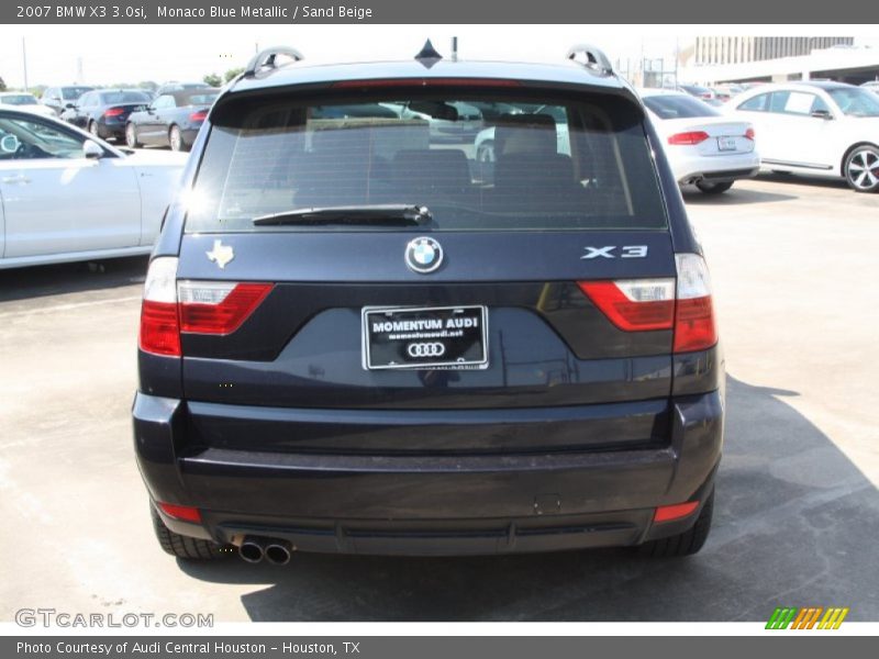 Monaco Blue Metallic / Sand Beige 2007 BMW X3 3.0si