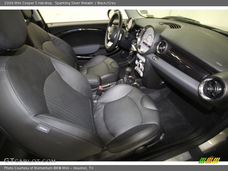 Sparkling Silver Metallic / Black/Grey 2009 Mini Cooper S Hardtop