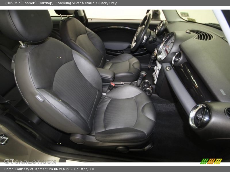 Sparkling Silver Metallic / Black/Grey 2009 Mini Cooper S Hardtop