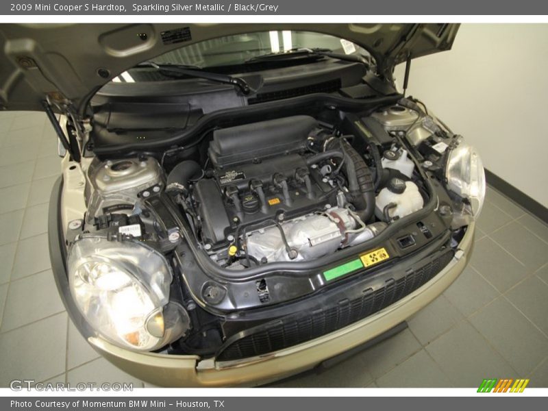 Sparkling Silver Metallic / Black/Grey 2009 Mini Cooper S Hardtop