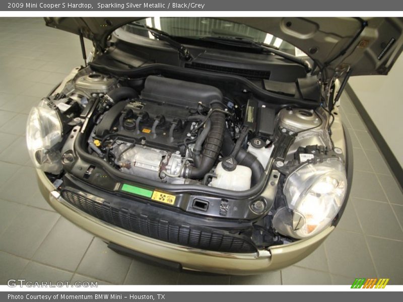 Sparkling Silver Metallic / Black/Grey 2009 Mini Cooper S Hardtop