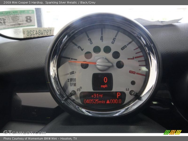Sparkling Silver Metallic / Black/Grey 2009 Mini Cooper S Hardtop